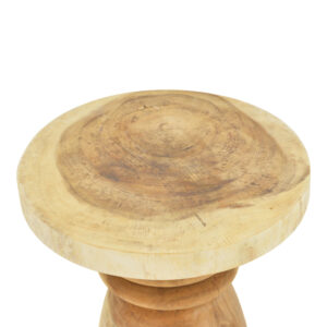 Side table Bolemo Argos The Classic suar walnut wood D50x45cm