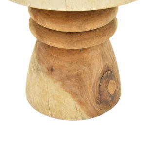 Side table Bolemo Argos The Classic suar walnut wood D50x45cm