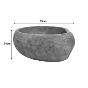 Lavello Argos The Classic countertop washbasin grey stone 35x35x25cm