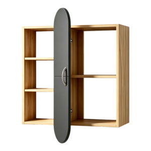 431 000006 1 Wall shelf Jonna Argos The Classic sonoma with anthracite MDF 60x10x80cm