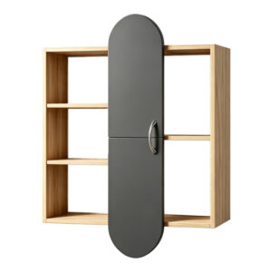 431 000006 2 Wall shelf Jonna Argos The Classic sonoma with anthracite MDF 60x10x80cm