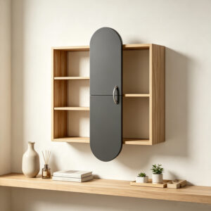 Wall shelf Jonna Argos The Classic sonoma with anthracite MDF 60x10x80cm